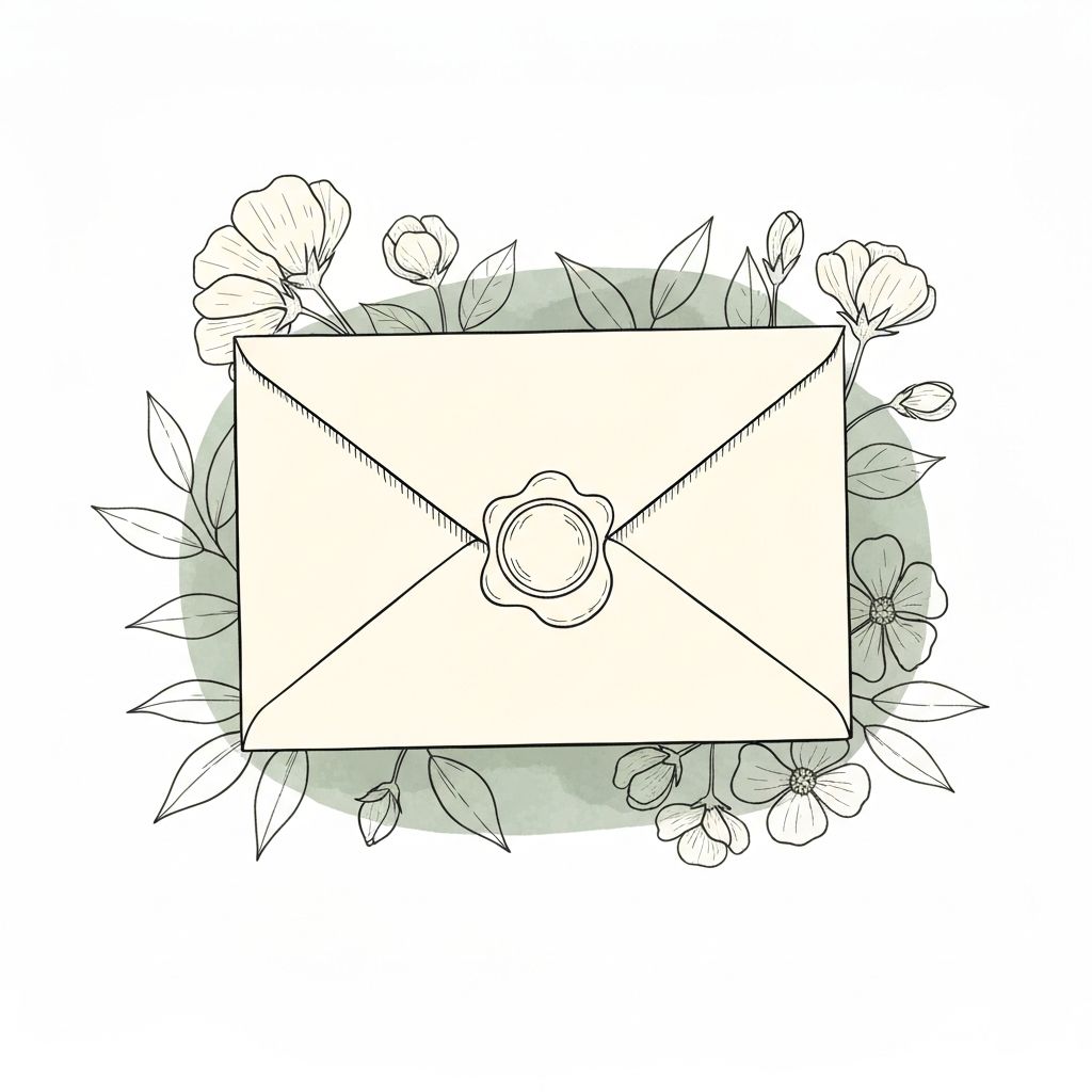 Elegant envelope with wax seal